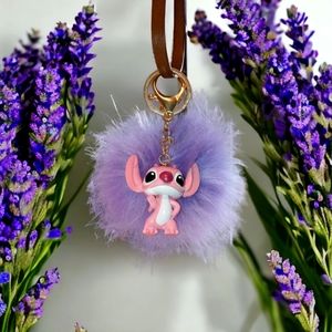 💕 2/$12 Stitch Pompom Keychain Bag Tag